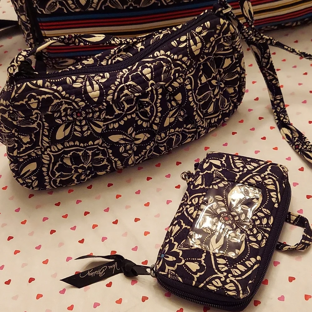 VERA BRADLEY laptop/handbag/wristlet 3 piece set